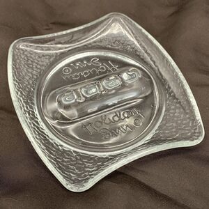 Vintage Clear Glass Holiday Inn Hotel Advertising Ashtray Cigarettes Retro MCM